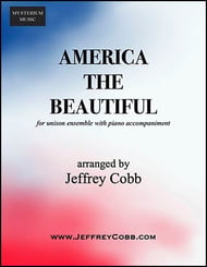 America the Beautiful Unison choral sheet music cover Thumbnail